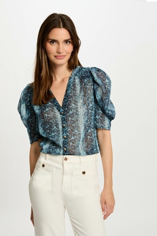 Chemisier  - Bleu et noir