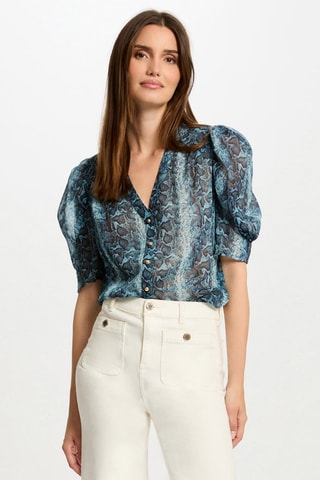 Chemisier  - Bleu et noir