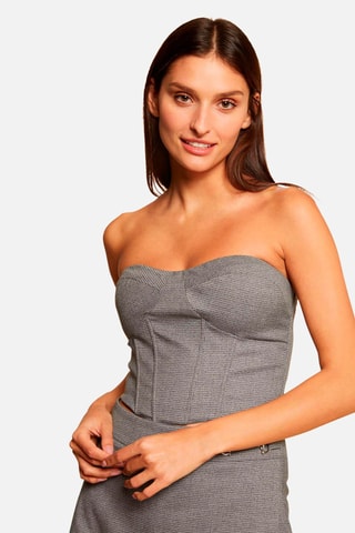 Crop top bustier  - Gris