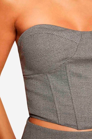 Crop top bustier  - Gris