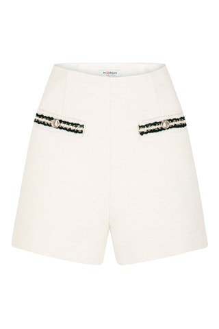 Short taille haute - Blanc et noir