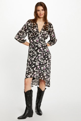 Robe midi  - Blanc et multicolore