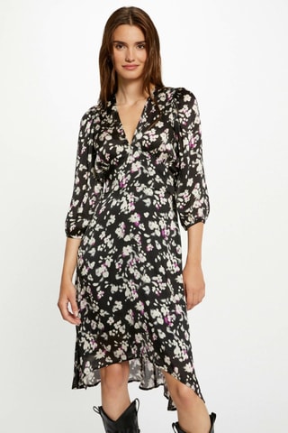 Robe midi  - Blanc et multicolore