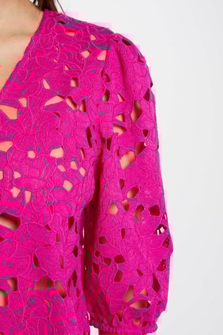 Chemisier en guipure - Rose