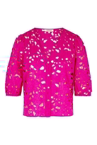 Chemisier en guipure - Rose