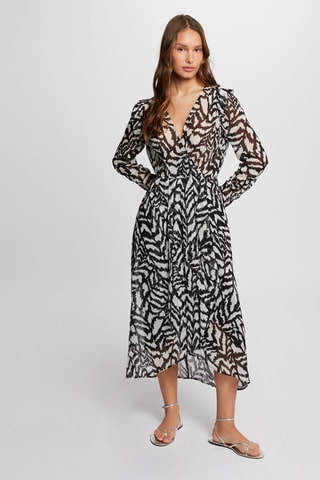 Robe longue  - Blanc et noir