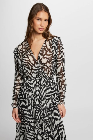 Robe longue  - Blanc et noir