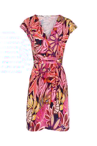 Robe portefeuille - Noir et rose