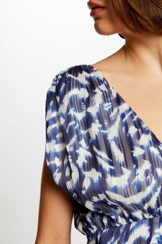 Robe longue  - Blanc et bleu