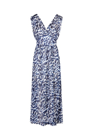 Robe longue  - Blanc et bleu