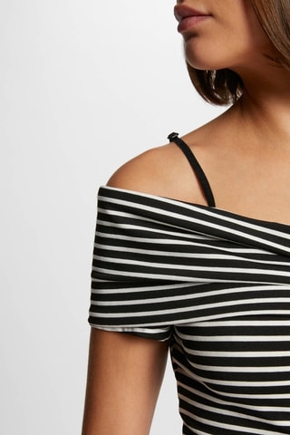 Top rayé  - Blanc et noir