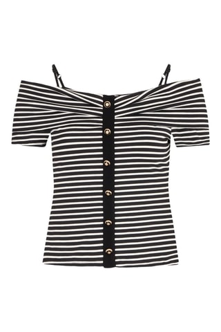 Top rayé  - Blanc et noir