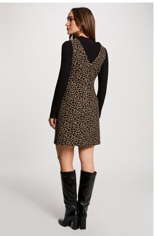 Robe trapèze - Marron et noir