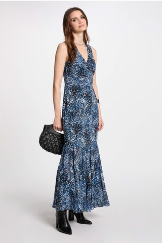 Robe longue  - Blanc et bleu