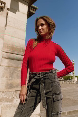 Jean cargo slim 7/8ème - Gris