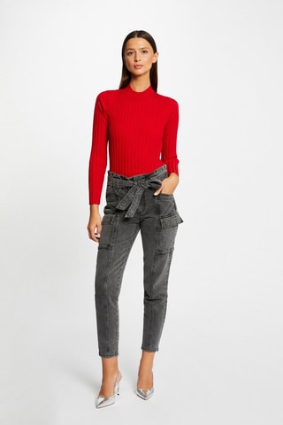 Jean cargo slim 7/8ème - Gris