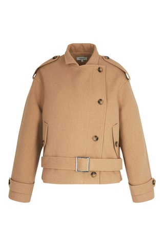Manteau oversize en laine - Beige