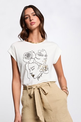 Short taille haute - Beige