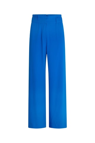 Pantalon large taille haute - Bleu