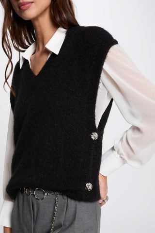 Pull sans manches - Noir