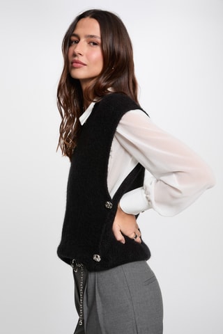 Pull sans manches - Noir