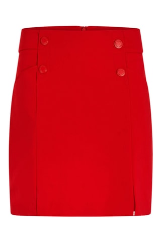 Jupe droite taille haute - Rouge
