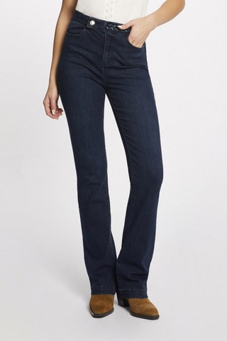 Jean droit taille haute - Bleu