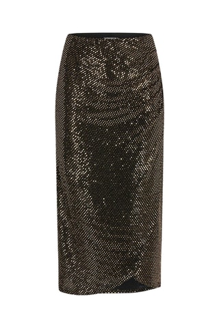 Jupe portefeuille taille haute - Doré