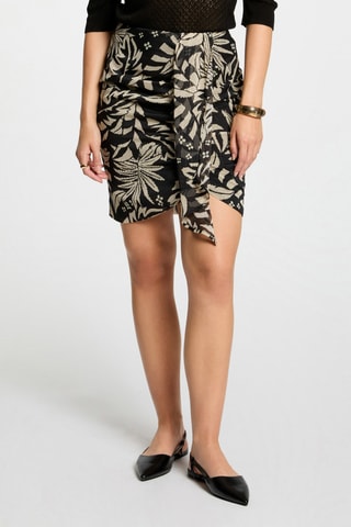 Jupe droite taille haute - Multicolore