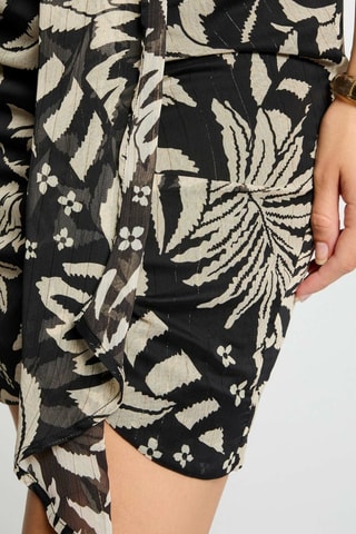 Jupe droite taille haute - Multicolore