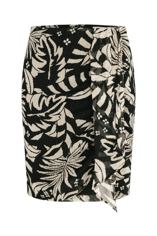 Jupe droite taille haute - Multicolore