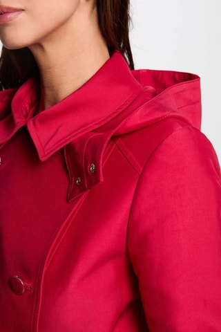 Trench à capuche - Rouge