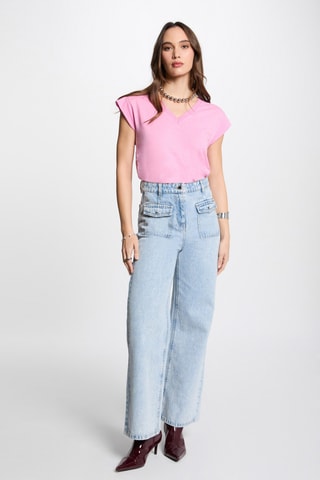 T-shirt en lin - Rose