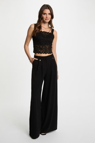 Top en dentelle - Noir