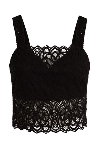 Top en dentelle - Noir