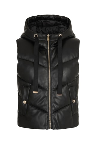 Doudoune sans manches à capuche - Noir