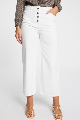 Jean droit taille haute - Blanc