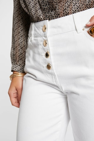 Jean droit taille haute - Blanc