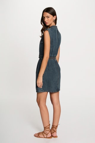 Robe droite en jean - Multicolore