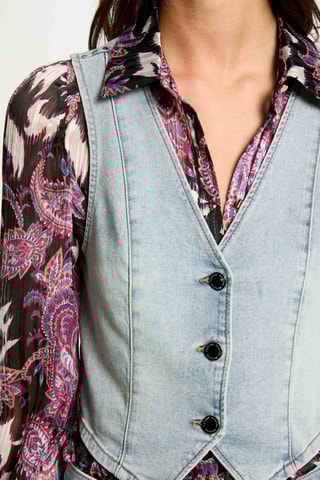 Gilet sans manches en jean - Bleu