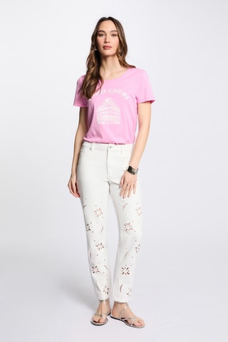T-shirt droit - Rose