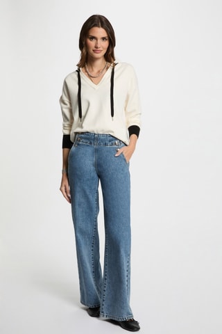 Pull à capuche - Blanc