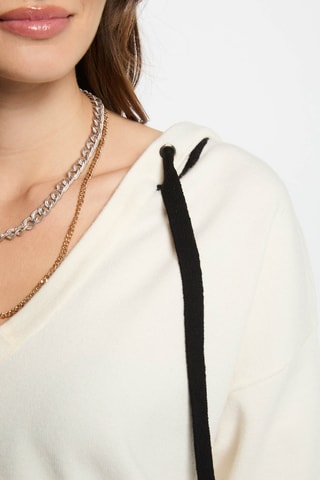 Pull à capuche - Blanc