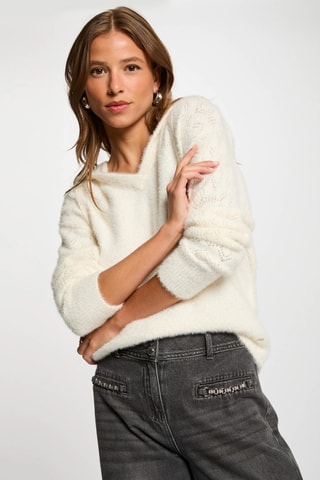 Pull à capuche - Blanc