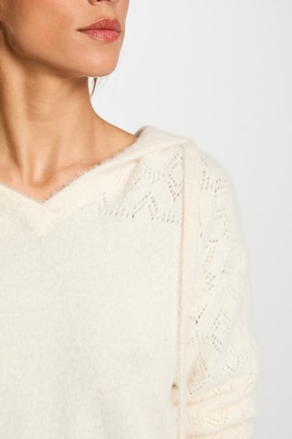 Pull à capuche - Blanc