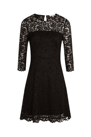 Robe patineuse en dentelle - Noir