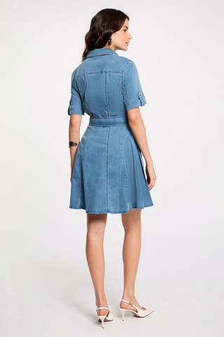Robe chemise en jean - Bleu
