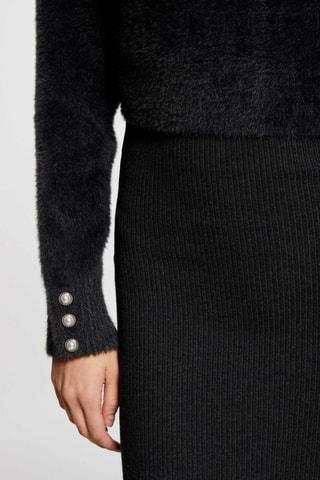 Robe midi bi-matière - Gris