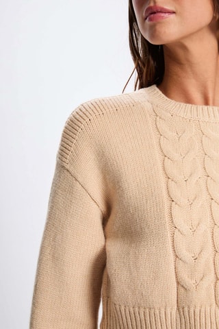 Robe trompe-l’œil  - Beige