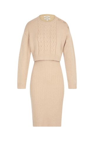 Robe trompe-l’œil  - Beige